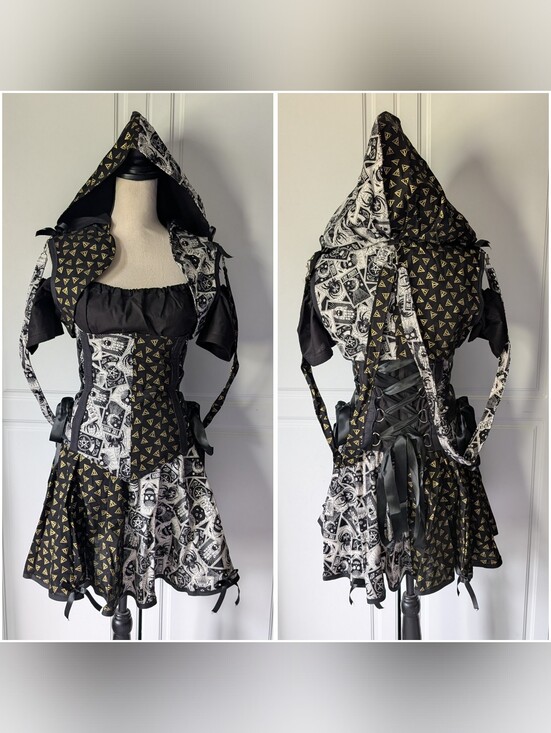 Handmade Dresses & Skirts - Split Color Corset Set